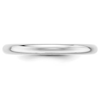 Plain 2.5mm 14K White Gold Wedding Band Ring 2