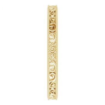 2.5mm 14K Gold Paisley Wedding Band Ring for Women 4