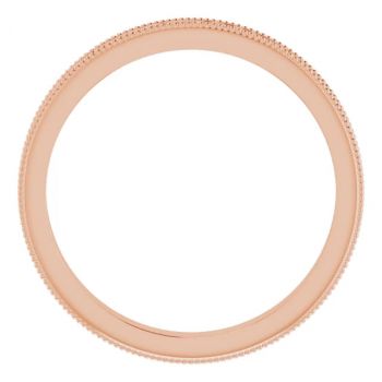 2.5mm Women's 14K Rose Gold Paisley Wedding Band Ring 2