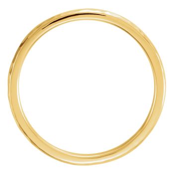 2mm Comfort-Fit Hammered Wedding Band Ring in 18K Gold 2