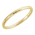 2mm Comfort-Fit Hammered Wedding Band Ring in 18K Gold