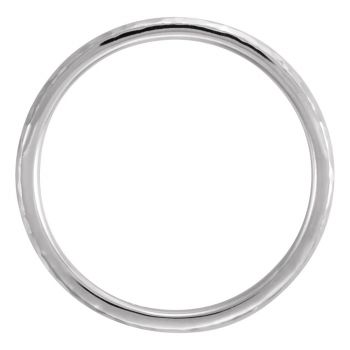 2mm Sterling Silver Comfort-Fit Hammered Wedding Band 2