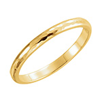 2mm 14K Gold Hammered Wedding Band Ring