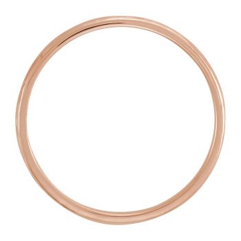 2mm 14K Rose Gold Hammered Wedding Band Ring 2