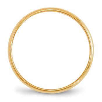 14K Gold Lightweight Plain 2mm Wedding Band Ring 2