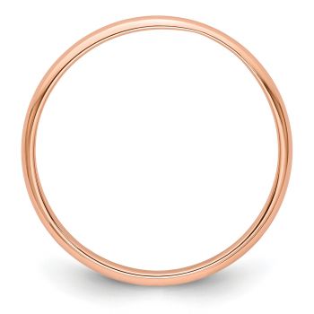 Lightweight Plain 2mm 14K Rose Gold Wedding Band Ring 2