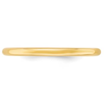 14K Gold 2mm Plain Comfort Fit Wedding Band Ring 3