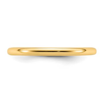 14K Gold 2mm Plain Comfort Fit Wedding Band Ring 4