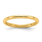 14K Gold 2mm Plain Comfort Fit Wedding Band Ring