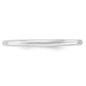2mm Plain Comfort Fit Wedding Band Ring in 14K White Gold 3