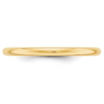Plain 2mm 14K Gold Wedding Band Ring 3