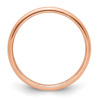 14K Rose Gold Plain 2mm Wedding Band Ring 2