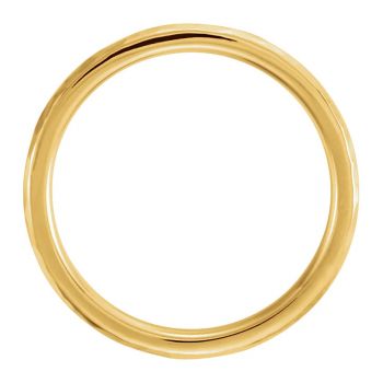 3mm 10K Gold Comfort-Fit Hammered Wedding Band Ring 2