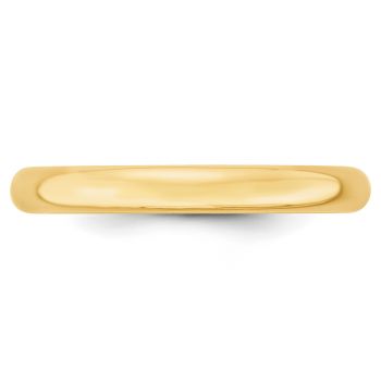 Comfort-Fit Lightweight 3mm 14K Gold Wedding Band Ring 2