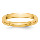 Comfort-Fit Lightweight 3mm 14K Gold Wedding Band Ring