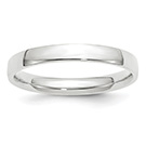 14K White Gold Comfort-Fit Lightweight 3mm Wedding Band Ring