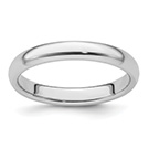 3mm Comfort-Fit Lightweight Wedding Band Ring in Platinum