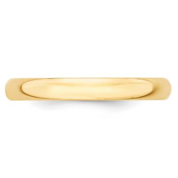 Lightweight Plain 3mm 14K Gold Wedding Band Ring 2