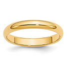 Lightweight Plain 3mm 14K Gold Wedding Band Ring