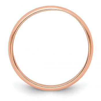 Lightweight Plain 3mm Wedding Band in 14K Rose Gold 2