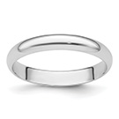 Platinum 3mm Plain Lightweight Wedding Band Ring