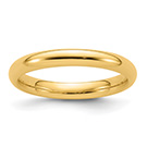 3mm Plain Comfort Fit 14K Gold Wedding Band Ring
