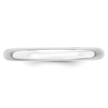 Platinum 3mm Plain Comfort Fit Wedding Band Ring 3