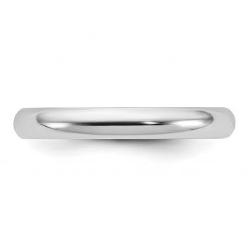 Plain 3mm 14K White Gold Wedding Band Ring 3