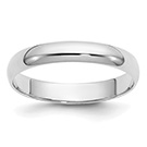 Plain 3mm 14K White Gold Wedding Band Ring