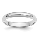 3mm Plain Polished Wedding Band Ring in Platinum