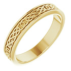 4mm 18K Gold Celtic Knot Wedding Band Ring