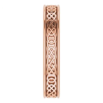 4mm Celtic Knot Wedding Band Ring in 14K Rose Gold 4