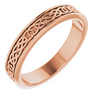 4mm Celtic Knot Wedding Band Ring in 14K Rose Gold