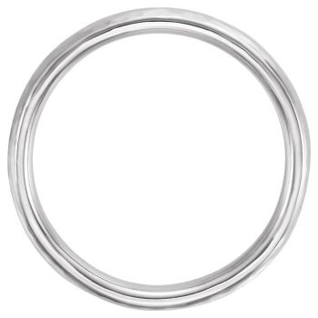 4mm Silver Comfort-Fit Hammered Wedding Band Ring 2