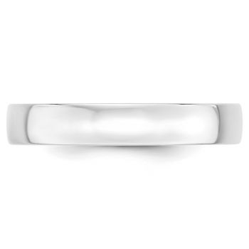 Comfort-Fit Lightweight 4mm 14K White Gold Wedding Band Ring 2