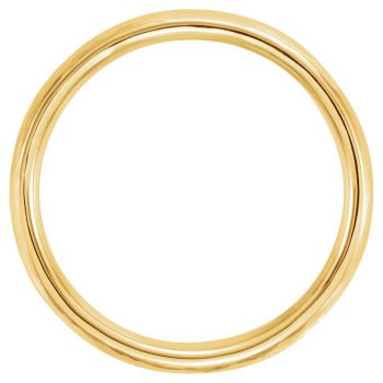 4mm Hammered Wedding Band Ring in 14K Gold 2