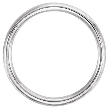 4mm Platinum Hammered Wedding Band Ring 2