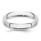 Platinum 4mm Comfort-Fit Lightweight Wedding Band Ring