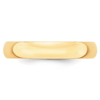 14K Gold Lightweight Plain 4mm Wedding Band Ring 2