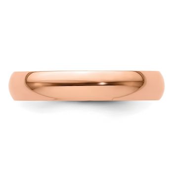 Lightweight Plain 4mm 14K Rose Gold Wedding Band Ring 3