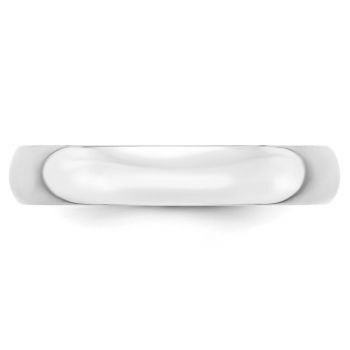 Lightweight Plain 4mm Wedding Band Ring in 14K White Gold 2