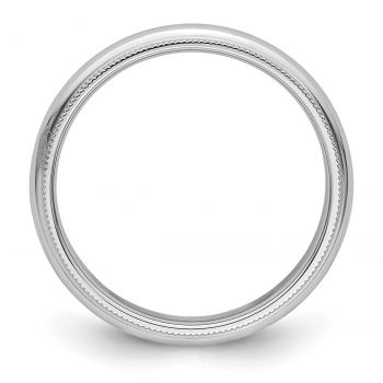 Platinum 4mm Milgrain Comfort-Fit Wedding Band Ring 2