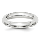 4mm Plain Comfort Fit Wedding Band Ring in Platinum