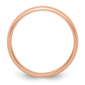 14K Rose Gold Plain 4mm Wedding Band Ring 2