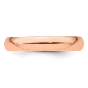 14K Rose Gold Plain 4mm Wedding Band Ring 3
