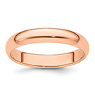 14K Rose Gold Plain 4mm Wedding Band Ring