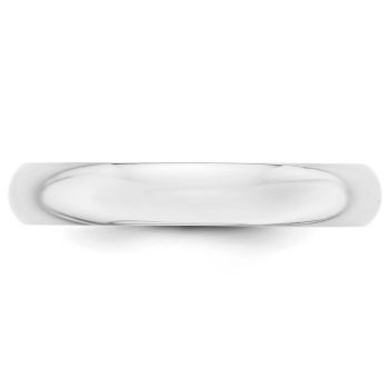 Plain Polished 4mm Wedding Band Ring in 14K White Gold 2
