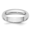 Platinum 4mm Plain Polished Wedding Band Ring