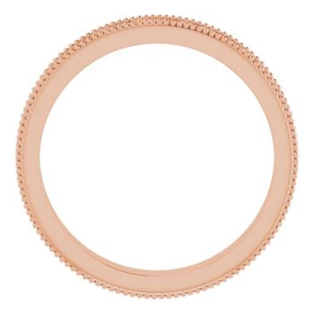 4mm Women's Paisley Wedding Band Ring in 14K Rose Gold 2