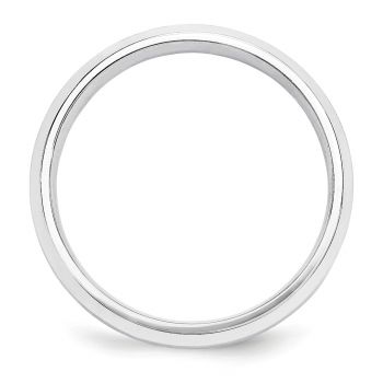 5mm Beveled Edge Wedding Band Ring in Platinum 2